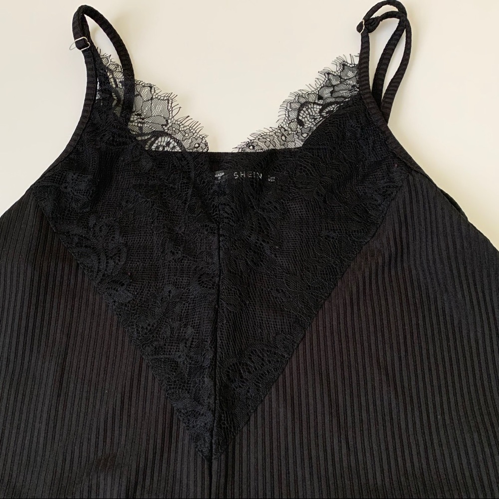 Shein sexy black lace polyester bodysuit - Picture 3 of 6